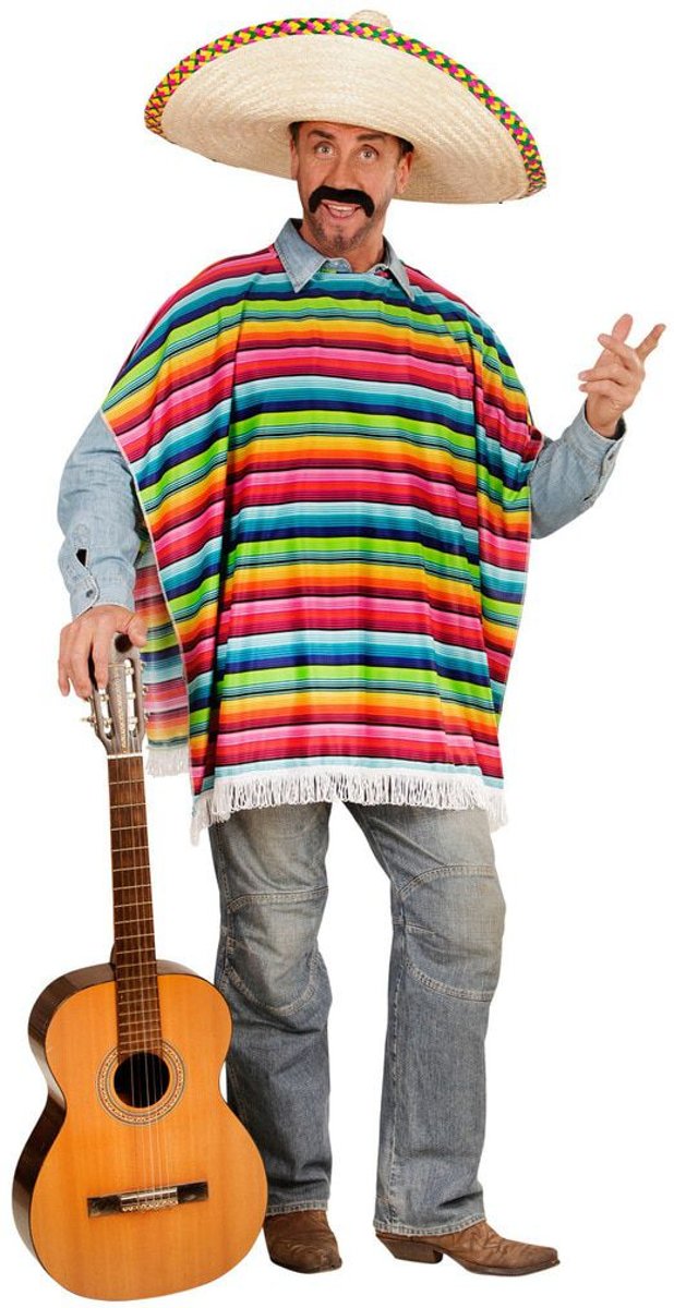 Spaans & Mexicaans Kostuum | Hola Hombre Mexicaanse Poncho | Volwassen | False | Carnaval kostuum | Verkleedkleding